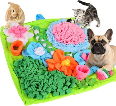 حصيرة السعوط للكلاب، لعبة ألغاز للكلاب مقاس 20 × 20 بوصة من أجل الملل والأكل البطيء، بساط السعوط قابل للغسل للجراء والكلاب الصغيرة والمتوسطة والقطط والأرانب in Kuwait
