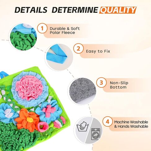 حصيرة السعوط للكلاب، لعبة ألغاز للكلاب مقاس 20 × 20 بوصة من أجل الملل والأكل البطيء، بساط السعوط قابل للغسل للجراء والكلاب الصغيرة والمتوسطة والقطط والأرانب in Kuwait