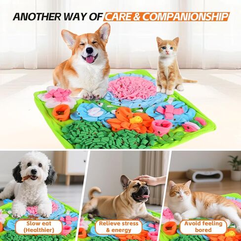 حصيرة السعوط للكلاب، لعبة ألغاز للكلاب مقاس 20 × 20 بوصة من أجل الملل والأكل البطيء، بساط السعوط قابل للغسل للجراء والكلاب الصغيرة والمتوسطة والقطط والأرانب in Kuwait