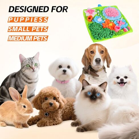 حصيرة السعوط للكلاب، لعبة ألغاز للكلاب مقاس 20 × 20 بوصة من أجل الملل والأكل البطيء، بساط السعوط قابل للغسل للجراء والكلاب الصغيرة والمتوسطة والقطط والأرانب in Kuwait