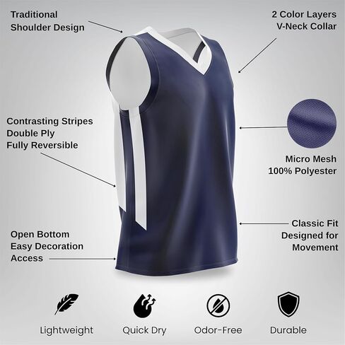 10 قطع من قمصان كرة السلة الرياضية ذات الأداء الشبكي العكسي للشباب والأولاد، زي الفريق الفارغ للرياضة المشاجرة السائبة in Kuwait