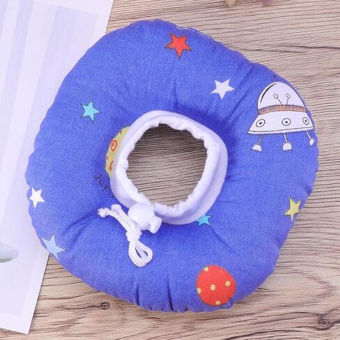 jojofuny Elizabeth Neck Circle Pet Collar Soft Lightweight Medical Headgear for Dogs and Cats Prevents Scratching Biting and Licking of Wounds and Stitches Cartoon Universe Print for Months in Saudi Arabia