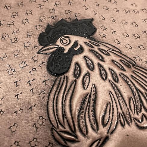 Kitchen Backsplash, Rooster and Chicken Copper Backsplash, Custom Copper Backsplash Panel, Handmade Copper Backsplash Tile, Indoor Outdoor Wall Decor (Copper&Black) in Kuwait