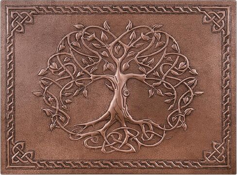 Kitchen Backsplash, Sacred Tree with Celtic Border Copper Backsplash, Custom Copper Backsplash Panel, Handmade Copper Backsplash Tile, Indoor Outdoor Wall Decor (Copper) in Saudi Arabia
