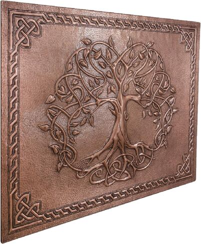 Kitchen Backsplash, Sacred Tree with Celtic Border Copper Backsplash, Custom Copper Backsplash Panel, Handmade Copper Backsplash Tile, Indoor Outdoor Wall Decor (Copper) in Saudi Arabia