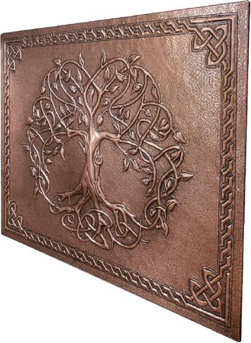 Kitchen Backsplash, Sacred Tree with Celtic Border Copper Backsplash, Custom Copper Backsplash Panel, Handmade Copper Backsplash Tile, Indoor Outdoor Wall Decor (Copper) in Saudi Arabia
