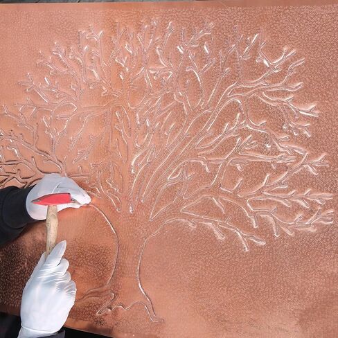 Handmade Copper Kitchen Backsplash Tiles, Tree of Life Kitchen Splashback, Customizable Copper Backsplash Panel, Handmade Copper Backsplash Tile, Indoor Outdoor Wall Decor (Gray) in Kuwait