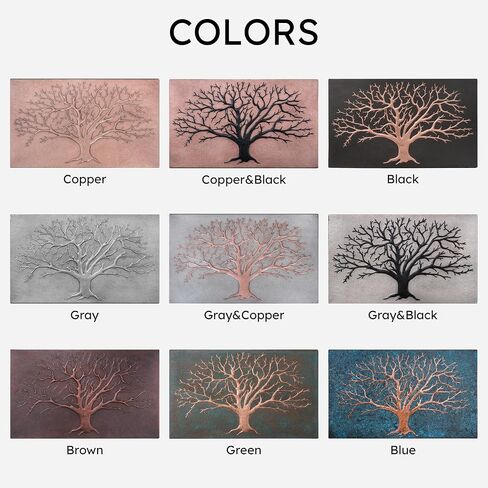 Handmade Copper Kitchen Backsplash Tiles, Tree of Life Kitchen Splashback, Customizable Copper Backsplash Panel, Handmade Copper Backsplash Tile, Indoor Outdoor Wall Decor (Gray) in Kuwait