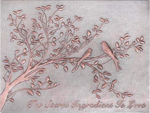Kitchen Backsplash, Birds on Tree Branches Copper Backsplash, Custom Copper Backsplash Panel, Handmade Copper Backsplash Tile, Indoor Outdoor Wall Decor (Gray&Copper) in Saudi Arabia