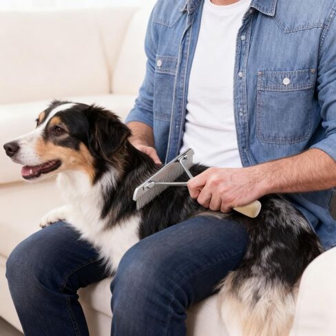 Dog Brush for Shedding, grooming tools with wood handle, suitable for dogs in Saudi Arabia