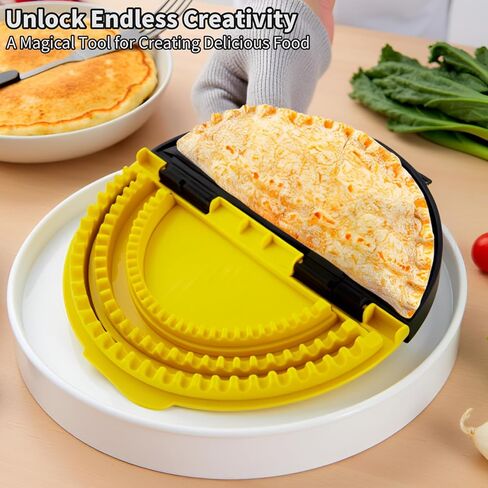 Tortilla Crimper & Quesadilla Maker, Adjustable Taco Crimper 3-in-1 Tortilla Sealer and Sandwich Crimper Press with Locking Wave Edge for Empanadas, Samosas, Easy DIY Snacks, Family Meals in Saudi Arabia