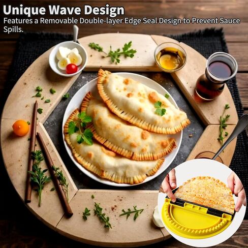 Tortilla Crimper & Quesadilla Maker, Adjustable Taco Crimper 3-in-1 Tortilla Sealer and Sandwich Crimper Press with Locking Wave Edge for Empanadas, Samosas, Easy DIY Snacks, Family Meals in Saudi Arabia