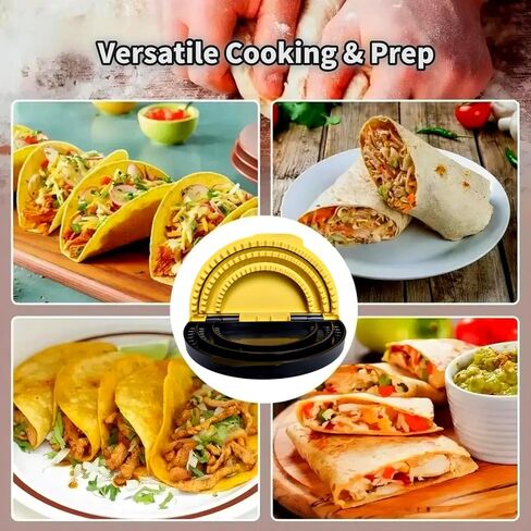 Tortilla Crimper & Quesadilla Maker, Adjustable Taco Crimper 3-in-1 Tortilla Sealer and Sandwich Crimper Press with Locking Wave Edge for Empanadas, Samosas, Easy DIY Snacks, Family Meals in Saudi Arabia