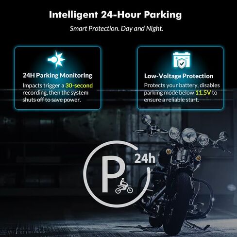 VSYSTO D6WL Motorcycle Dash Camera No Screen Safe Driving 130°Wide Angle IP67 Waterproof Dual Motor Drive Recorder 1080P Support Max 256GB G-Sensor WDR Loop Recording WiFi in Saudi Arabia
