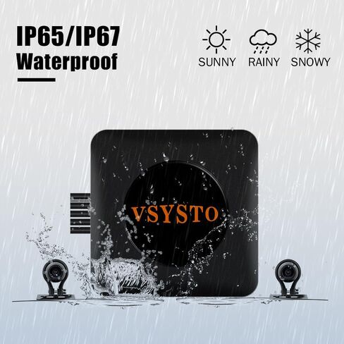 VSYSTO D6WL Motorcycle Dash Camera No Screen Safe Driving 130°Wide Angle IP67 Waterproof Dual Motor Drive Recorder 1080P Support Max 256GB G-Sensor WDR Loop Recording WiFi in Saudi Arabia