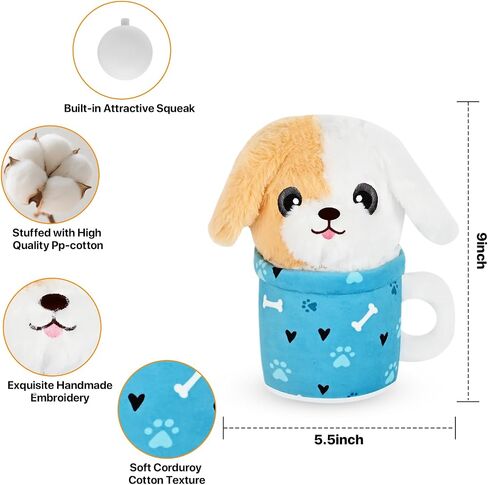 Christmas Dog Toys with Squeaker for Large Breed Interactive Dog Chew Toys for Puppies Small and Large Dogs Reindeer Squeaky Dog Training and Reduce Boredom (Cup Elk in Saudi Arabia