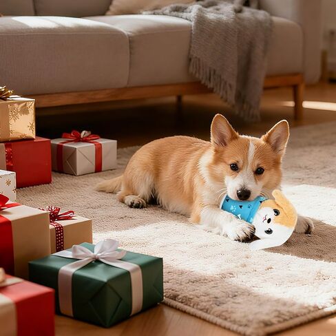 Christmas Dog Toys with Squeaker for Large Breed Interactive Dog Chew Toys for Puppies Small and Large Dogs Reindeer Squeaky Dog Training and Reduce Boredom (Cup Elk in Saudi Arabia