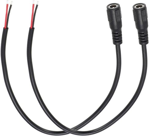 meccanixity 2pcs dc powera power cables ، 5.5mm × 2.1 مم موصل قابس برميل أنثى إلى سلك عاري مفتوح 30 سم لأجهزة الكمبيوتر المحمولة للكمبيوتر المحمول الأجهزة الإلكترونية in Kuwait