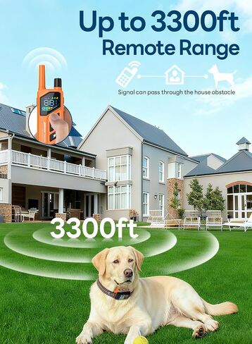 Dog Training Collar with Remote - 3300ft Long Range, IPX7 Waterproof, Rechargeable E-Collar with 4 Training Modes & Security Lock for Small, Medium and Large Dogs (Hot Pink) in Saudi Arabia
