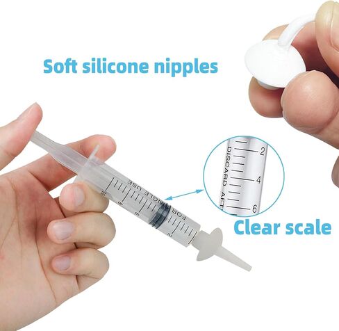 10pcs Kitten Feeding Nipples & Nursing Syringe, Silicone Newborn Kitten & Puppy Feeding Kit, Miracle Nipples for Kittens, Puppies, Rabbits, Squirrels, Small Animals (5ml + 10ml) in Saudi Arabia