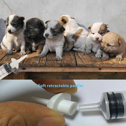 10pcs Kitten Feeding Nipples & Nursing Syringe, Silicone Newborn Kitten & Puppy Feeding Kit, Miracle Nipples for Kittens, Puppies, Rabbits, Squirrels, Small Animals (5ml + 10ml) in Saudi Arabia