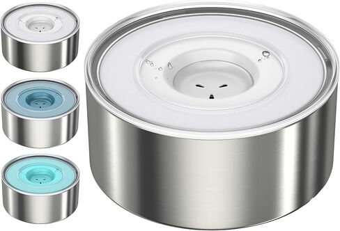 1Gallon No Spill Water Bowl for Dogs, US Patented Splash-Proof Paws Lid, 18/8 Stainless Steel, Anti-Slip Base, Slobber Stopper for Messy Large Medium Dogs, Ear Protection for Floppy-Eared Breeds in Kuwait