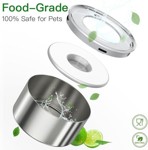 1Gallon No Spill Water Bowl for Dogs, US Patented Splash-Proof Paws Lid, 18/8 Stainless Steel, Anti-Slip Base, Slobber Stopper for Messy Large Medium Dogs, Ear Protection for Floppy-Eared Breeds in Kuwait