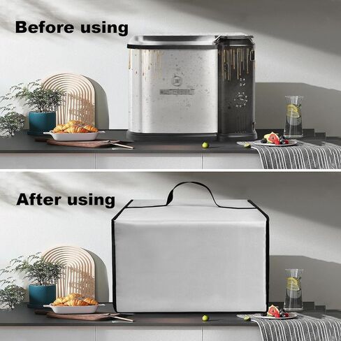 Dust Cover Heat-Resistant Heavy Duty Nylon Waterproof Cover Compatible with Masterbuilt 10 Liter XL MB20012420 Electric Fryer Boiler and Steamer (Black) in Saudi Arabia