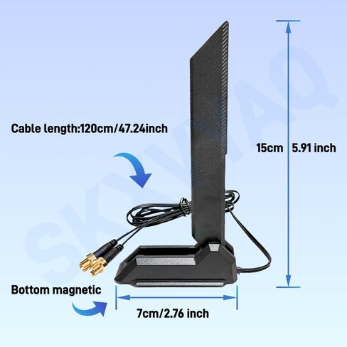 لـ ASUS WiFi 7 Antenna Magnetic 2.4G 5G 6G WIFI 6E WIFI7 لـ ROG Strix Z790 Z790-E Z790-A Z790-F Wi-Fi 7 Gaming Motherboard PC Computer مع واجهة جديدة أبيض أبيض (أبيض) in Kuwait