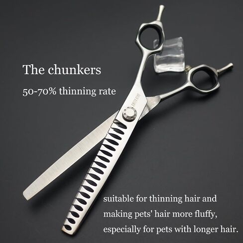 7 inches Safe Dog Grooming Scissors Set with Round Tip,Straight & Thinning & Curved Shears Set with comb for Dog & Cat Grooming human hair cutting (Black 4 in 1 with comb) in Saudi Arabia