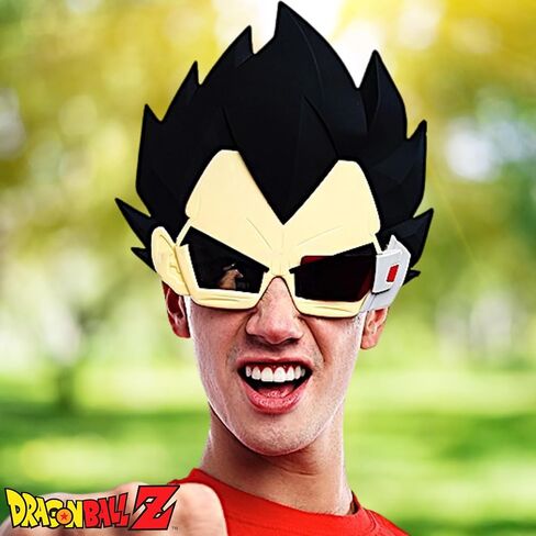 Costume Sunglasses Dragon Ball Z Goku Sun-Staches Party Favors UV400 Black, 8" in Saudi Arabia