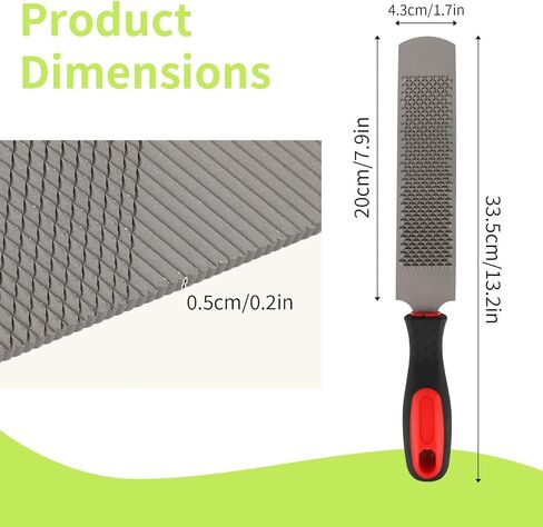 Hoof Rasp for Horse, 14in/33.5cm Steel Goats Sheep Hoof Rasp Double-Sided Rough or Fine Teeth Design Trimmers Farrier Tool Supplies for Horse Donkey Cow Goat Hooves Trimming Smoothing and Grooming in Saudi Arabia