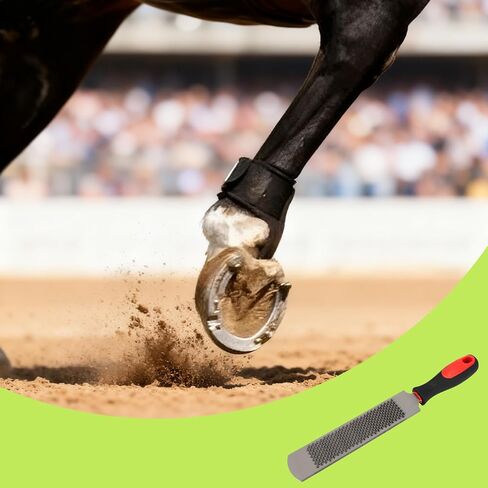 Hoof Rasp for Horse, 14in/33.5cm Steel Goats Sheep Hoof Rasp Double-Sided Rough or Fine Teeth Design Trimmers Farrier Tool Supplies for Horse Donkey Cow Goat Hooves Trimming Smoothing and Grooming in Saudi Arabia