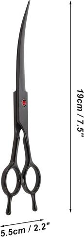 Dog Grooming Scissors, with Ergonomic Handle, Pill Popper for Cats, Upper Bend Shears, Stainless Steel Curved Shears for Dogs Cats, 7.5inch Golden in Saudi Arabia
