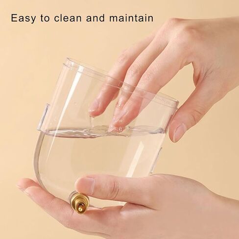 Automatic Bird Water Dispenser 360ml Clear Bottle for Parrots Cockatiels Small Pet Spring Load Design Waterer in Saudi Arabia