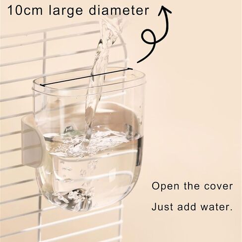 Automatic Bird Water Dispenser 360ml Clear Bottle for Parrots Cockatiels Small Pet Spring Load Design Waterer in Saudi Arabia