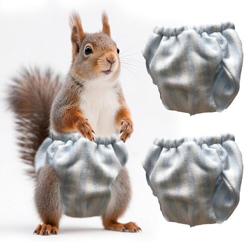 2PCS Small Pet Diapers,Adjustable Sugar Glider Diapers Climbing Diapers,Washable,Specially Designed for Use on Pet Squirrels Small Medium Guinea Pig. (Grey, S) in Saudi Arabia