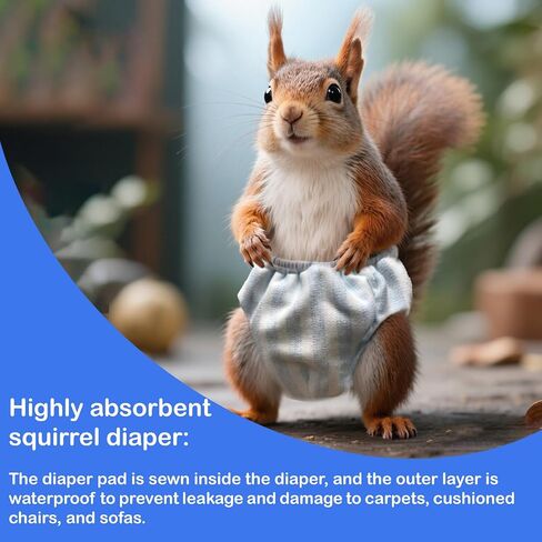 2PCS Small Pet Diapers,Adjustable Sugar Glider Diapers Climbing Diapers,Washable,Specially Designed for Use on Pet Squirrels Small Medium Guinea Pig. (Grey, S) in Saudi Arabia
