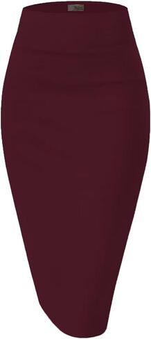 HYBRID Women's Techno/Scuba Stretchy Office Pencil Skirt Made in USA in Saudi Arabia