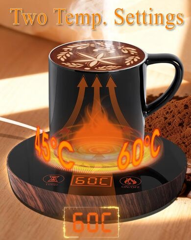 Coffee Mug Warmer for Desk with Auto Shut Off, Coffee Cup Warmer for Desk with 3 Temp.&1-12 Hours Timer(Birthday Xmas Gifts) in Saudi Arabia