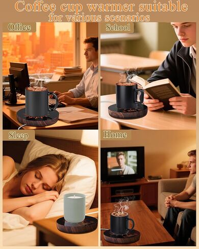 Coffee Mug Warmer for Desk with Auto Shut Off, Coffee Cup Warmer for Desk with 3 Temp.&1-12 Hours Timer(Birthday Xmas Gifts) in Saudi Arabia