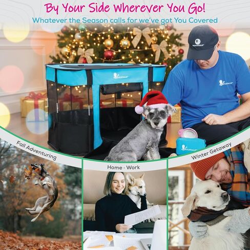 Portable Dog Playpen Medium - Cat Playpen for Indoor Cats Enclosed - Foldable Collapsible Fabric Pen - Travel Puppy Kitten Crate Kennel - Indoor Outdoor popup Tent for Pets Small Dogs Puppies Kittens in Saudi Arabia