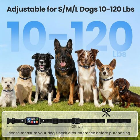 Upgraded Dog Bark Collar, NATGOVOD Smart Barking Collar with 5 Modes & 5 Adjustable Sensitivity & Bark Counter, Waterproof Automatic Shock Collar for Small Medium Large Dogs 10-120lbs in Saudi Arabia