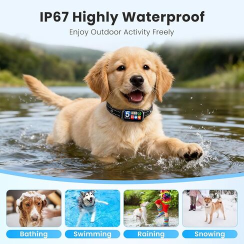 Upgraded Dog Bark Collar, NATGOVOD Smart Barking Collar with 5 Modes & 5 Adjustable Sensitivity & Bark Counter, Waterproof Automatic Shock Collar for Small Medium Large Dogs 10-120lbs in Saudi Arabia