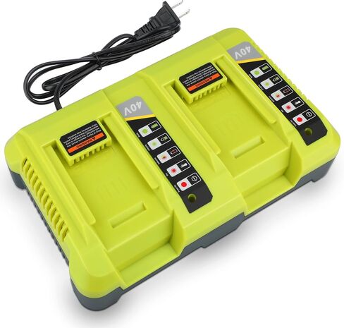 JYJZPB Dual Channel OP401 40V Battery Charger for Ryobi 40V Battery OP4050A OP4026 OP40601 OP4040 OP4030 OP4015 OP40201 Lithium Battery in Saudi Arabia