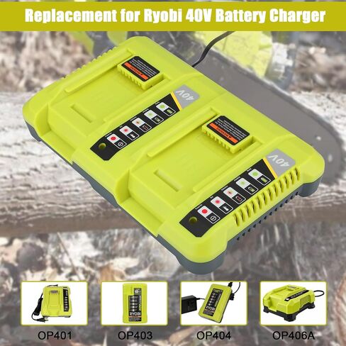 JYJZPB Dual Channel OP401 40V Battery Charger for Ryobi 40V Battery OP4050A OP4026 OP40601 OP4040 OP4030 OP4015 OP40201 Lithium Battery in Saudi Arabia