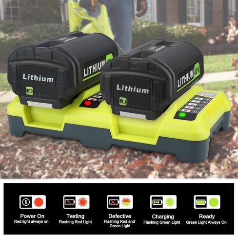 JYJZPB Dual Channel OP401 40V Battery Charger for Ryobi 40V Battery OP4050A OP4026 OP40601 OP4040 OP4030 OP4015 OP40201 Lithium Battery in Saudi Arabia