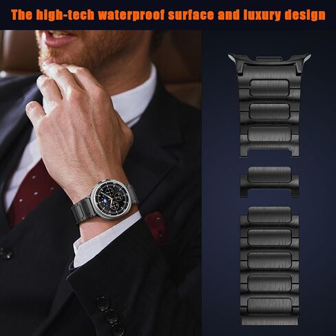 KOREDA Metal Band for Samsung Galaxy Watch 8 Classic 46mm/Galaxy Watch 8 40mm 44mm Bands, No Gap Solid Stainless Steel Business Metal Strap for Galaxy Watch 8 Men Women in Kuwait