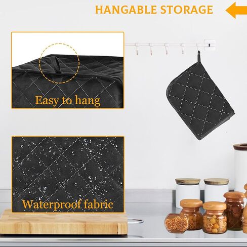 غطاء ماكينة الخبز بلونين، غطاء محمصة من قماش البوليستر مبطن بأربع شرائح لحماية الأجهزة الصغيرة من الغبار وبصمات الأصابع in Kuwait