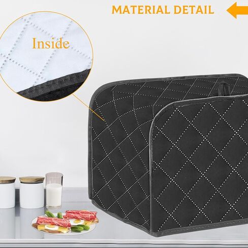 غطاء ماكينة الخبز بلونين، غطاء محمصة من قماش البوليستر مبطن بأربع شرائح لحماية الأجهزة الصغيرة من الغبار وبصمات الأصابع in Kuwait